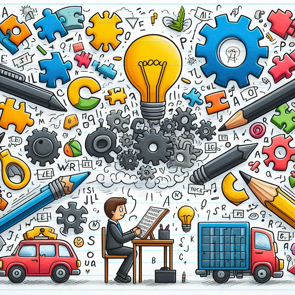 man solving word puzzle to introduce topic of different types word puzzles