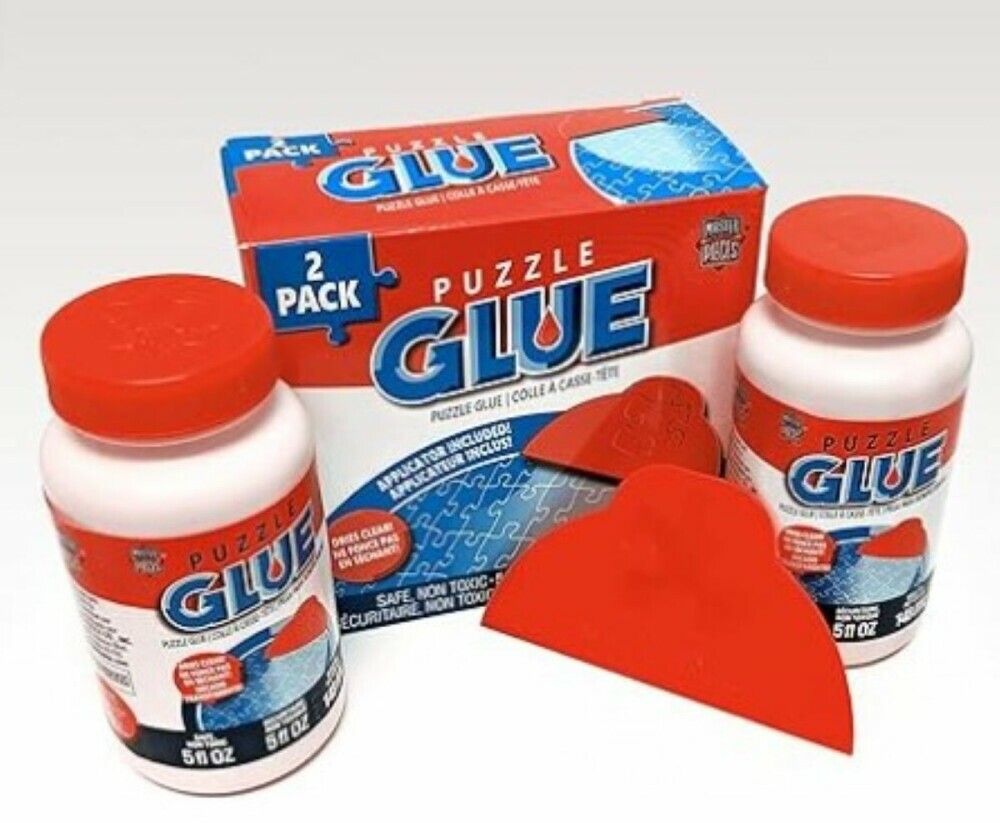 picture of example glue to describe how to glue a jigsaw puzzle for framing