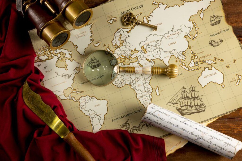 pirate map to introduce topic of escape room puzzles ideas