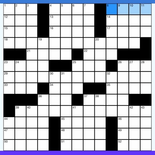 Example of a blank free crossword puzzle app