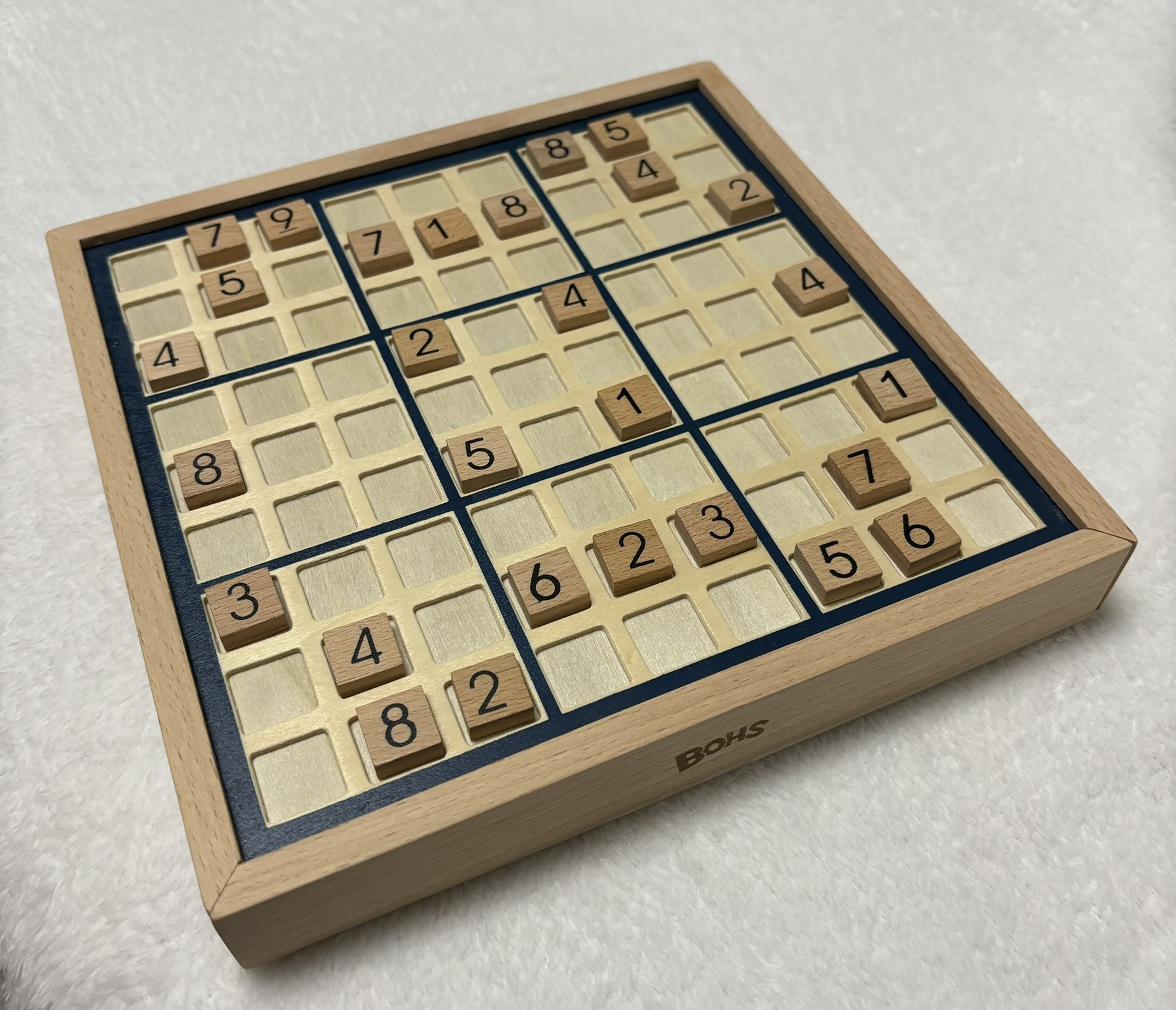 Picture of one of the best rated wooden sudoku board game sets