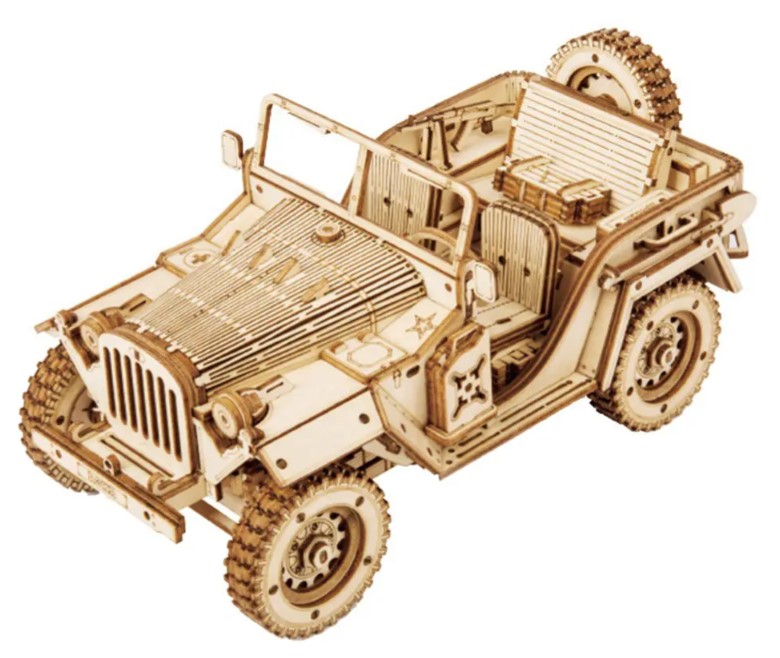 Picture of ROKR 3D wooden puzzle of a jeep