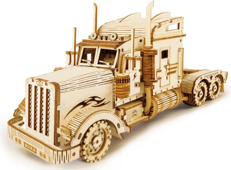 Picture of ROKR 3D wooden puzzle of a tractor trailer cab