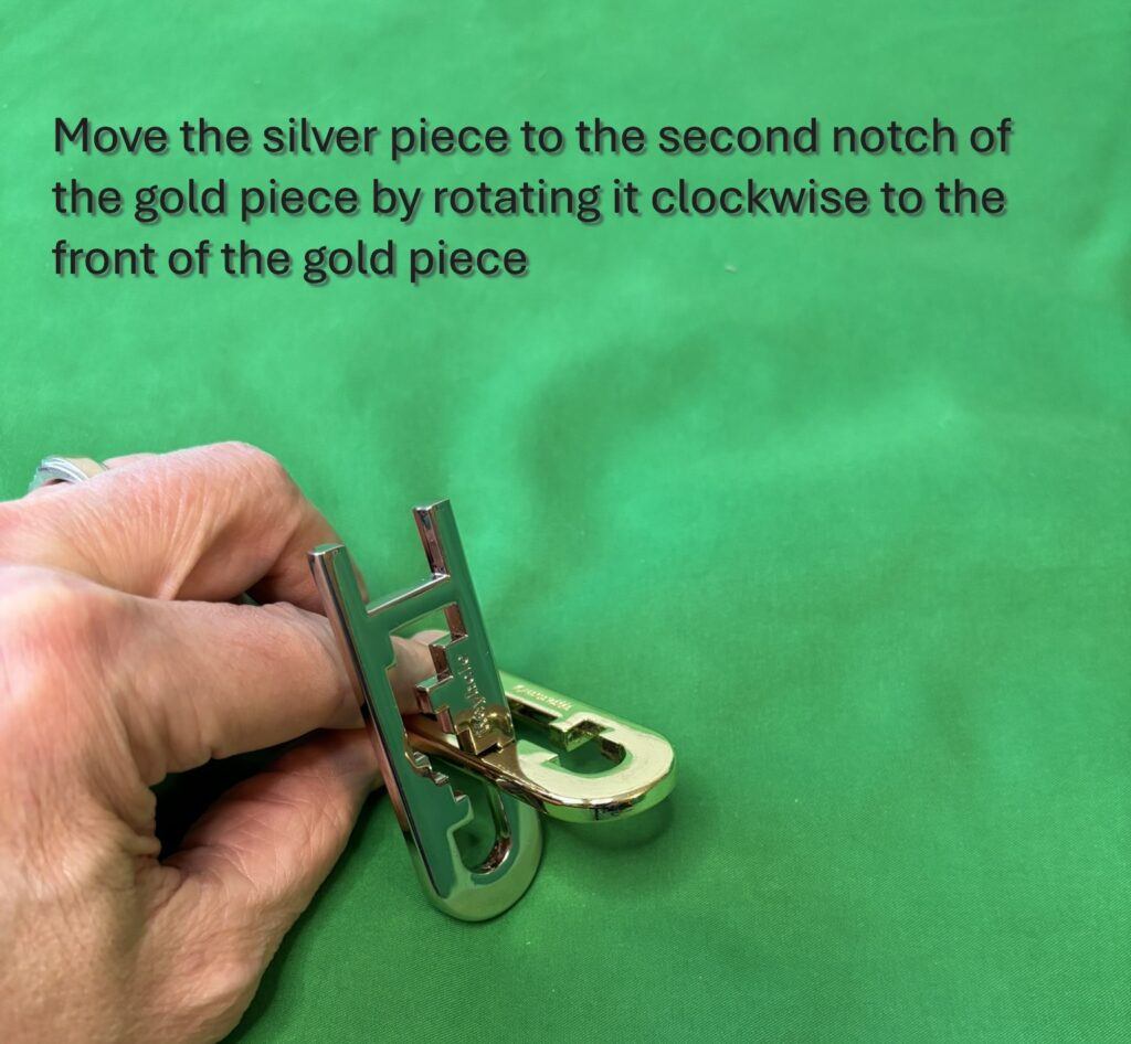 Puzzle shown in position for Step 3B