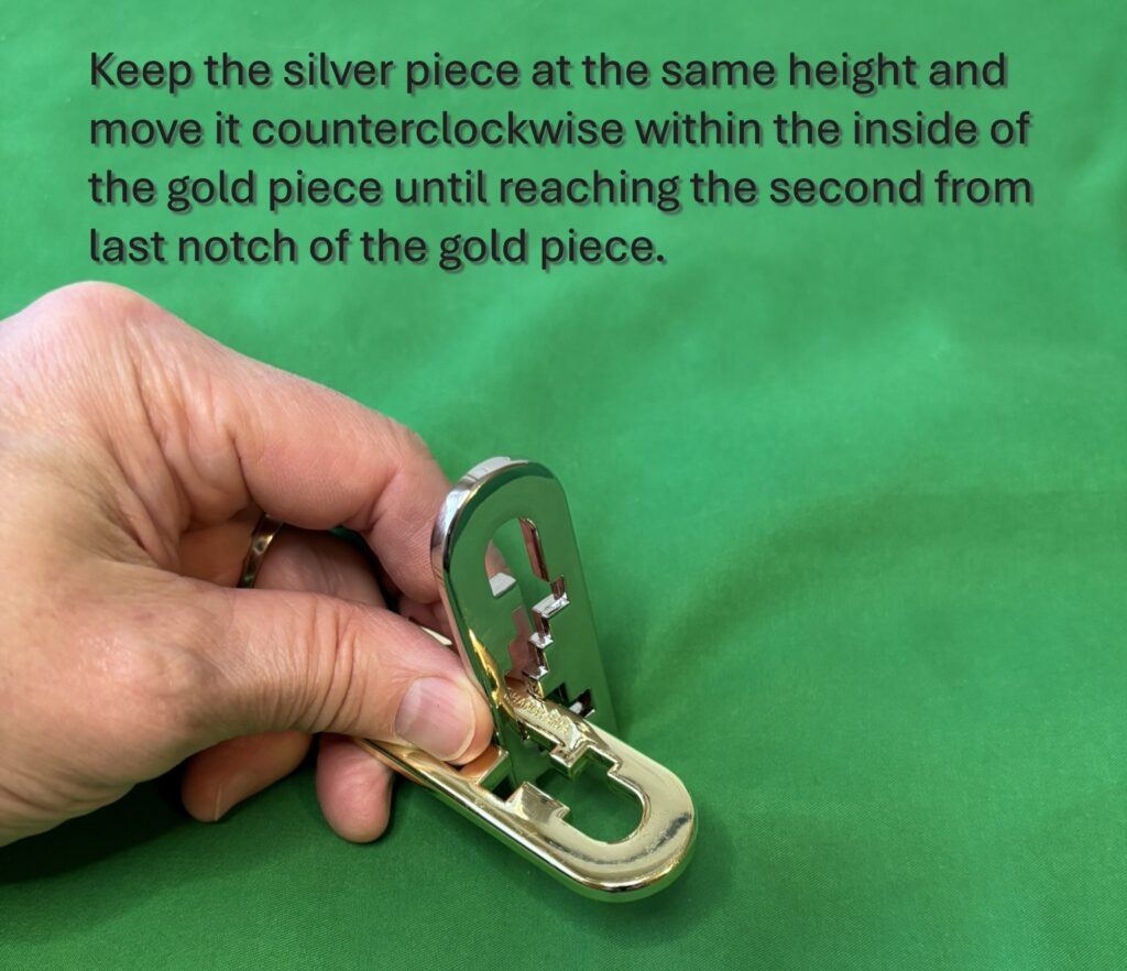Puzzle shown in position for Step 3D1