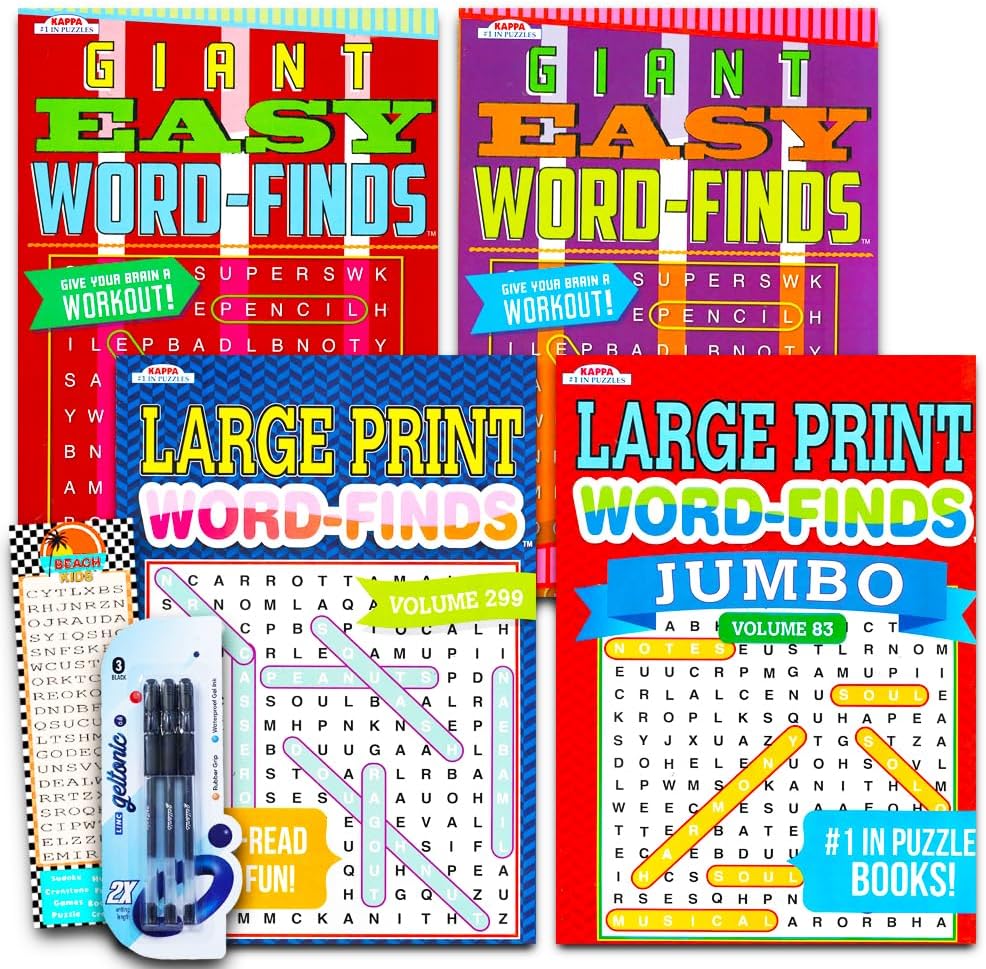 Word search puzzle books - set of 4